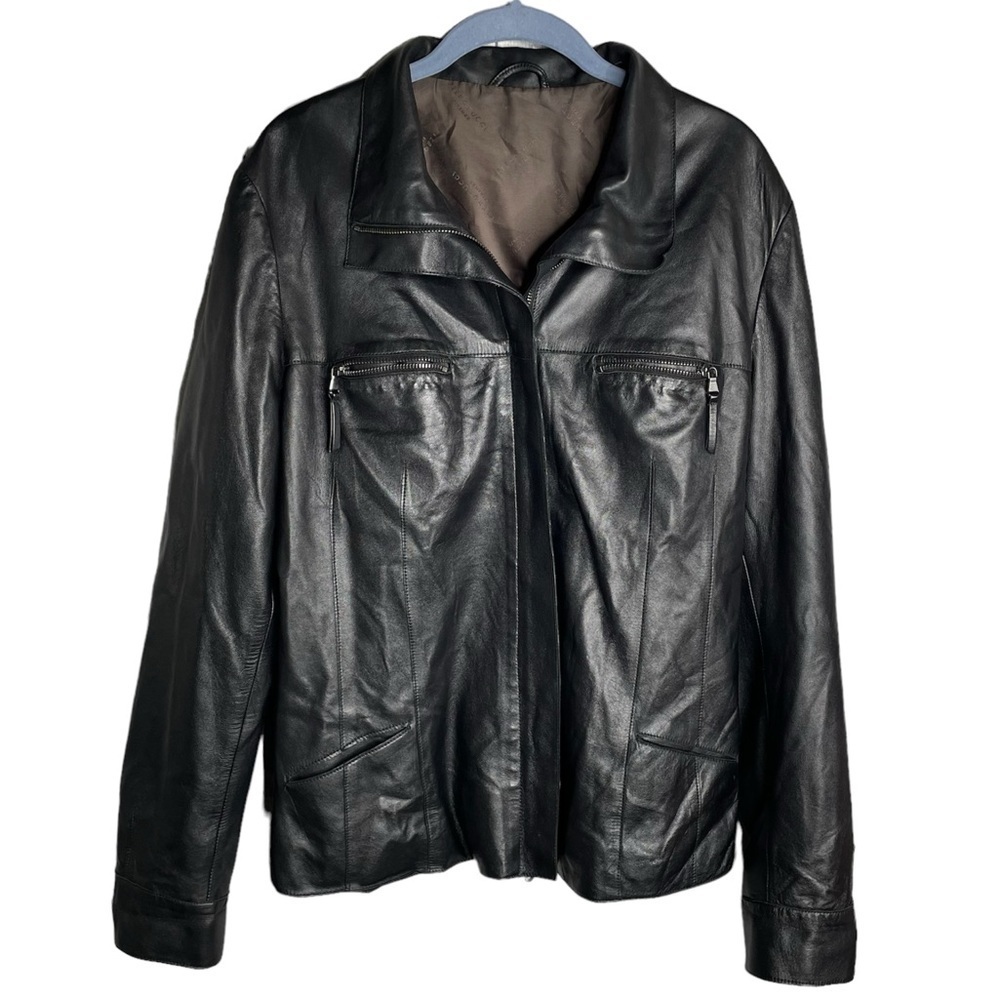 Pierotucci leather jacket back women’s medium Lambskin made in Italy